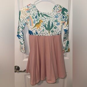 Little adventures Little children’s boutique girls 8/10 Pink Dino Dress